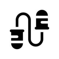 skipping rope glyph icon. Strong and solid icon for websites and mobile apps. vector