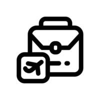 business trip line icon. Clean and minimalist icon for websites and mobile apps. vector