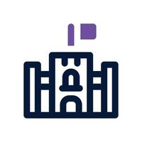 castle duotone icon. Sleek and modern icon for websites, mobile apps, marketing materials, and corporate design. Fully scalable and ready to use. vector