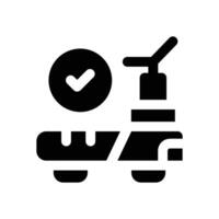 treadmill glyph icon. Strong and solid icon for websites and mobile apps. vector