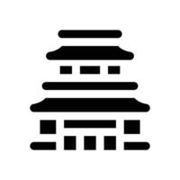 temple glyph icon. Strong and solid icon for websites and mobile apps. vector