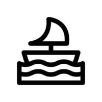 boat line icon. Clean and minimalist icon for websites and mobile apps. vector