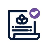 nutrition facts label dual tone icon. Sleek and modern icon for websites and mobile apps. vector
