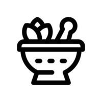 mortar line icon. Clean and minimalist icon for websites and mobile apps. vector