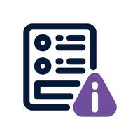 risk assessment dual tone icon. Sleek and modern icon for websites and mobile apps. vector