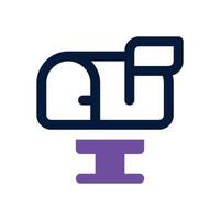 mail box dual tone icon. Sleek and modern icon for websites and mobile apps. vector