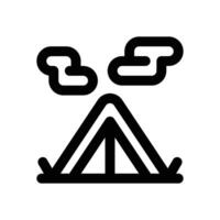 camping tent line icon. Clean and minimalist icon for websites and mobile apps. vector