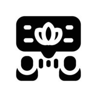 speech therapy glyph icon. Strong and solid icon for websites and mobile apps. vector