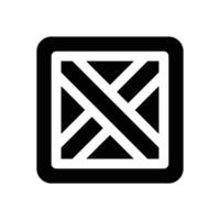 wood box glyph icon. Strong and solid icon for websites and mobile apps. vector