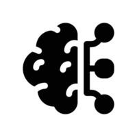adaptive learning glyph icon. Strong and solid icon for websites, mobile interfaces, presentations, and visual branding. High quality and easy to edit. vector