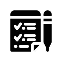 to do list glyph icon. Strong and solid icon for websites and mobile apps. vector