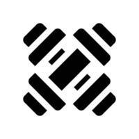 barbell glyph icon. Strong and solid icon for websites and mobile apps. vector