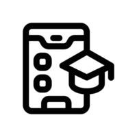 education app line icon. Clean and minimalist icon for websites and mobile apps. vector