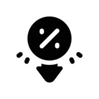offer glyph icon. Strong and solid icon for websites and mobile apps. vector