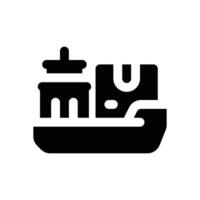 shipping glyph icon. Strong and solid icon for websites and mobile apps. vector