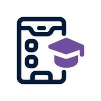education app dual tone icon. Sleek and modern icon for websites and mobile apps. vector