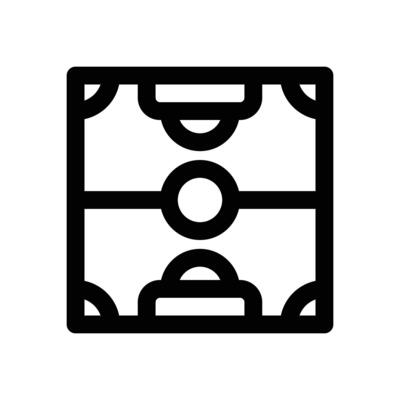football field line icon. Clean and minimalist icon for websites, mobile apps, presentations, and logos. Fully scalable and customizable for any project.