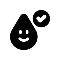good cholesterol glyph icon. Strong and solid icon for websites and mobile apps. vector