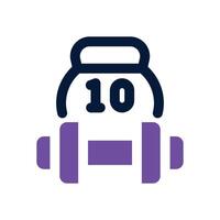 gym equipment dual tone icon. Sleek and modern icon for websites and mobile apps. vector