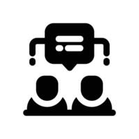 mentorship glyph icon. Strong and solid icon for websites and mobile apps. vector