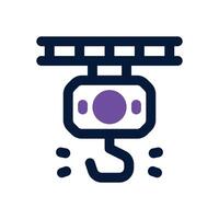 hook crane dual tone icon. Sleek and modern icon for websites and mobile apps. vector