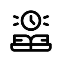time to study line icon. Clean and minimalist icon for websites and mobile apps. vector