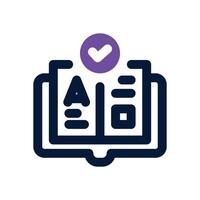 language learning dual tone icon. Sleek and modern icon for websites and mobile apps. vector