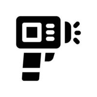 thermometer gun glyph icon. Strong and solid icon for websites and mobile apps. vector