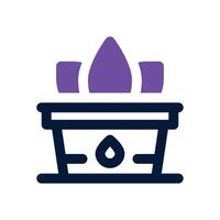 aloe vera dual tone icon. Sleek and modern icon for websites and mobile apps. vector