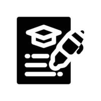 curriculum glyph icon. Strong and solid icon for websites and mobile apps. vector