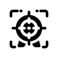 focus glyph icon. Strong and solid icon for websites and mobile apps. vector