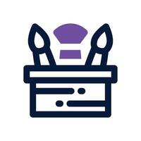 paint brush dual tone icon. Sleek and modern icon for websites and mobile apps. vector