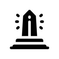 obelisk glyph icon. Strong and solid icon for websites and mobile apps. vector