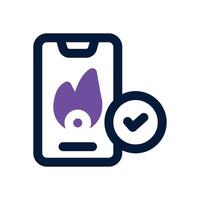 calorie dual tone icon. Sleek and modern icon for websites and mobile apps. vector