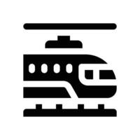 train glyph icon. Strong and solid icon for websites, mobile interfaces, presentations, and visual branding. High quality and easy to edit. vector