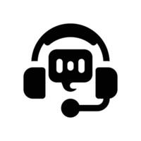 listening glyph icon. Strong and solid icon for websites, mobile interfaces, presentations, and visual branding. High quality and easy to edit. vector