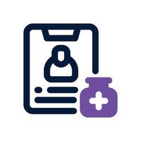 vaccine record dual tone icon. Sleek and modern icon for websites and mobile apps. vector