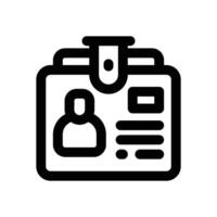 student id line icon. Clean and minimalist icon for websites and mobile apps. vector