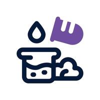 chemical reaction dual tone icon. Sleek and modern icon for websites and mobile apps. vector