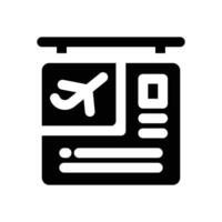 departure glyph icon. Strong and solid icon for websites, mobile interfaces, presentations, and visual branding. High quality and easy to edit. vector