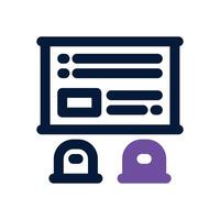 classroom dual tone icon. Sleek and modern icon for websites and mobile apps. vector