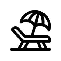 beach line icon. Clean and minimalist icon for websites, mobile apps, presentations, and logos. Fully scalable and customizable for any project. vector