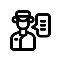 officer line icon. Clean and minimalist icon for websites, mobile apps, presentations, and logos. Fully scalable and customizable for any project. vector