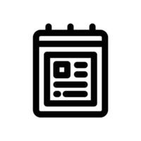 notepad line icon. Clean and minimalist icon for websites and mobile apps. vector