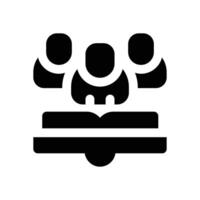 study group glyph icon. Strong and solid icon for websites and mobile apps. vector