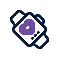 fitness tracker dual tone icon. Sleek and modern icon for websites and mobile apps. vector