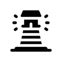 lighthouse glyph icon. Strong and solid icon for websites and mobile apps. vector
