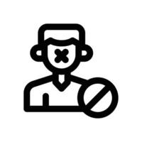 silent line icon. Clean and minimalist icon for websites and mobile apps. vector