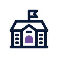 school duotone icon. Sleek and modern icon for websites, mobile apps, marketing materials, and corporate design. Fully scalable and ready to use. vector