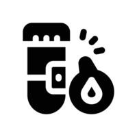 blood sample glyph icon. Strong and solid icon for websites and mobile apps. vector